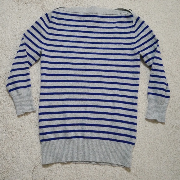 DEMYLEE New York stripped 100% Cashmere sweater - Picture 5 of 6
